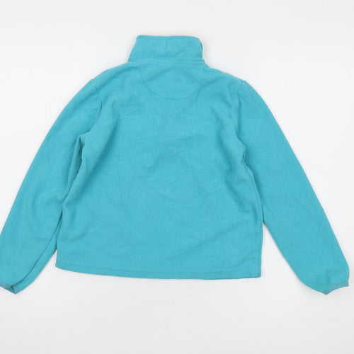 Peter Storm Girls Blue Fleece 1/4 Zip Sweatshirt Size 7-8 Years