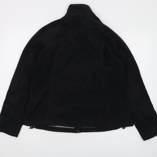 Lands' End Women’s Black Full Zip Fleece Sweatshirt XL