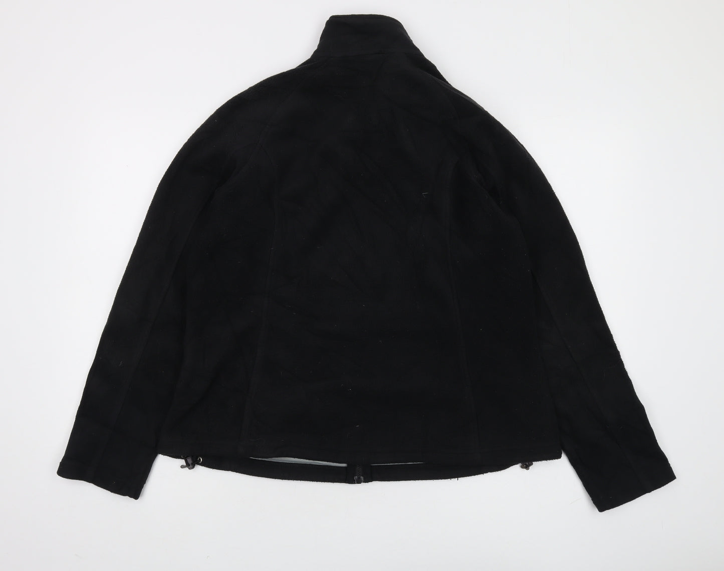 Lands' End Women’s Black Full Zip Fleece Sweatshirt XL