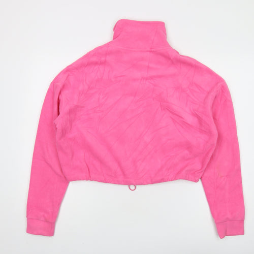 Brave Soul Women's Pink XS Fleece 1/4 Zip Sweatshirt Pullover