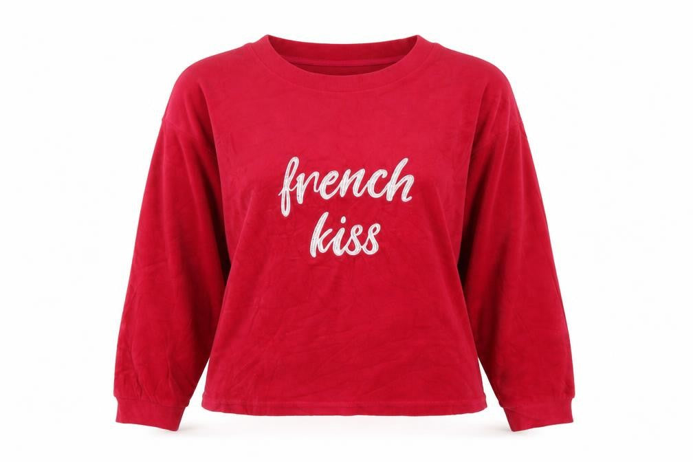 Front view of Boux Avenue Women's Red Pullover Sweatshirt, size 14
