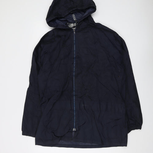 Regatta Men's Blue Hooded Waterproof Rain Coat M