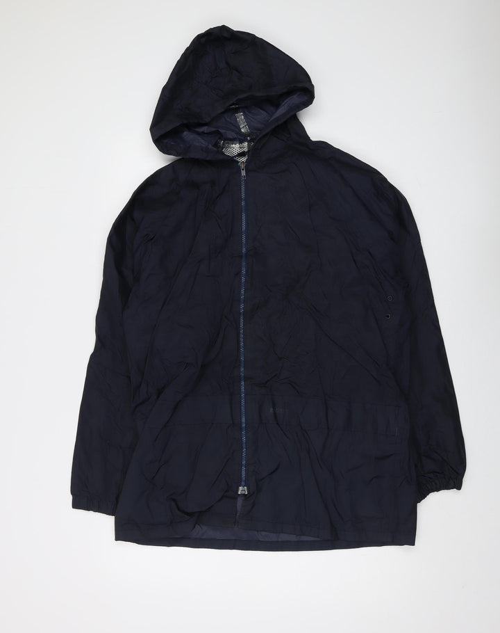Regatta Men's Blue Hooded Waterproof Rain Coat M