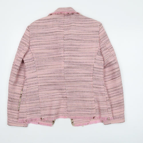 Delmod Women’s Pink Striped Blazer UK 12