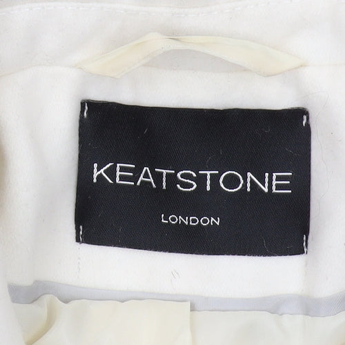 Keatstone Women Ivory Wool Overcoat Size 10