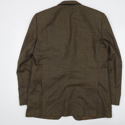 John Lewis Men's Brown Blazer, 44L, Cashmere Wool Blend