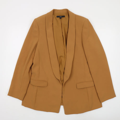 Next Women's Brown Shawl Lapel Blazer UK 14