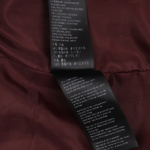 Topshop Women's Red Waistcoat Size 12 Sleeveless Classic