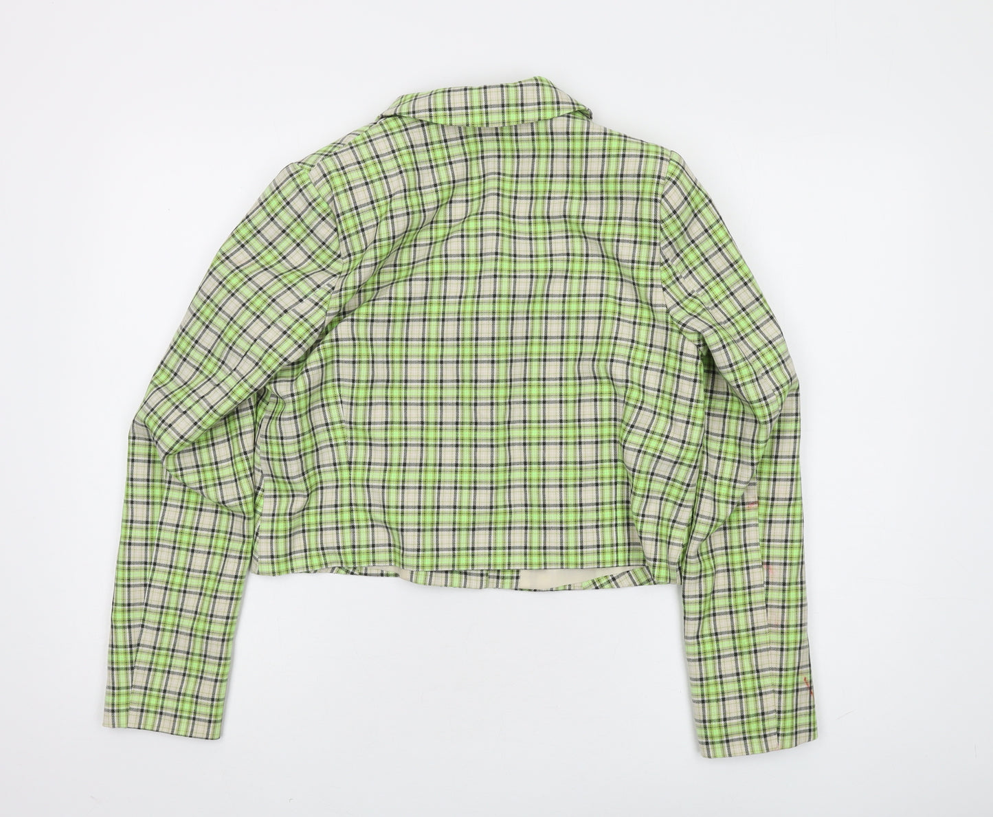 ASOS Women's Plaid Cropped Suit Jacket, Size 10, Multicoloured