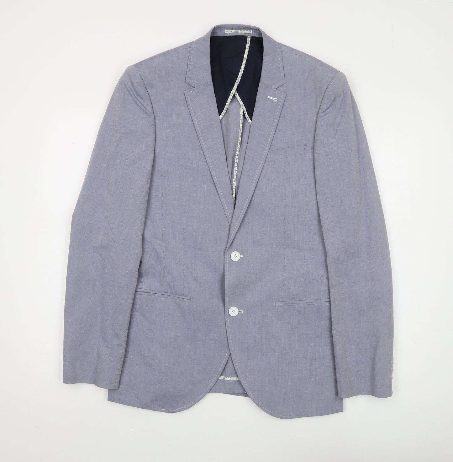 Next Men's Grey Blazer, Size 38R, Regular Fit