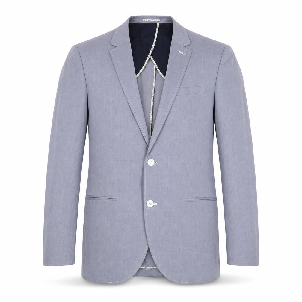 Front view of Next Men's Grey Blazer, size 38R, Regular Fit