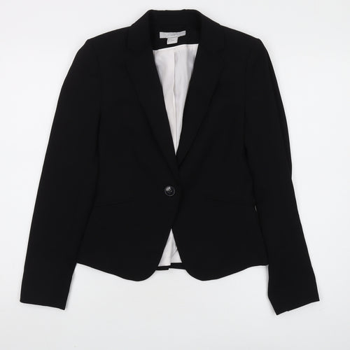 H&M Black Women's Blazer, Size 6, Regular Fit