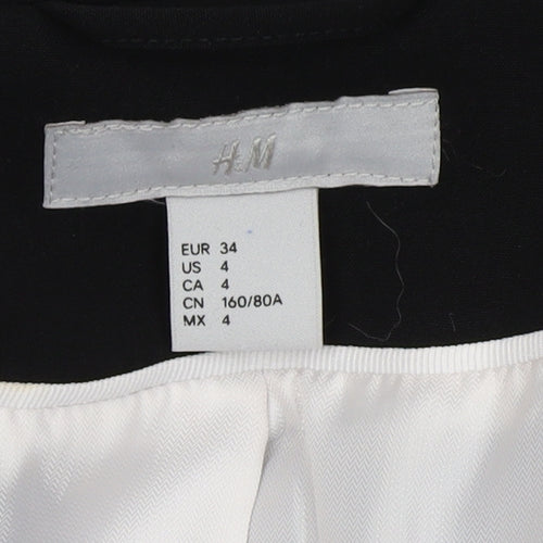 H&M Black Women's Blazer, Size 6, Regular Fit
