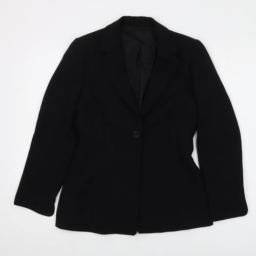 Debenhams Women's Black Blazer, Size 8, Petite, Single-Breasted