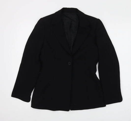 Debenhams Women's Black Blazer, Size 8, Petite, Single-Breasted