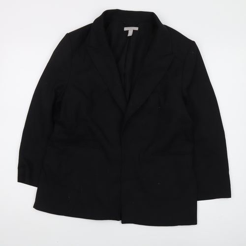 H&M Women's Black Blazer 14 Notch Lapel Elegant