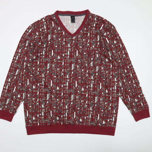 Wäschepur Men's Red Geometric Sweatshirt 48