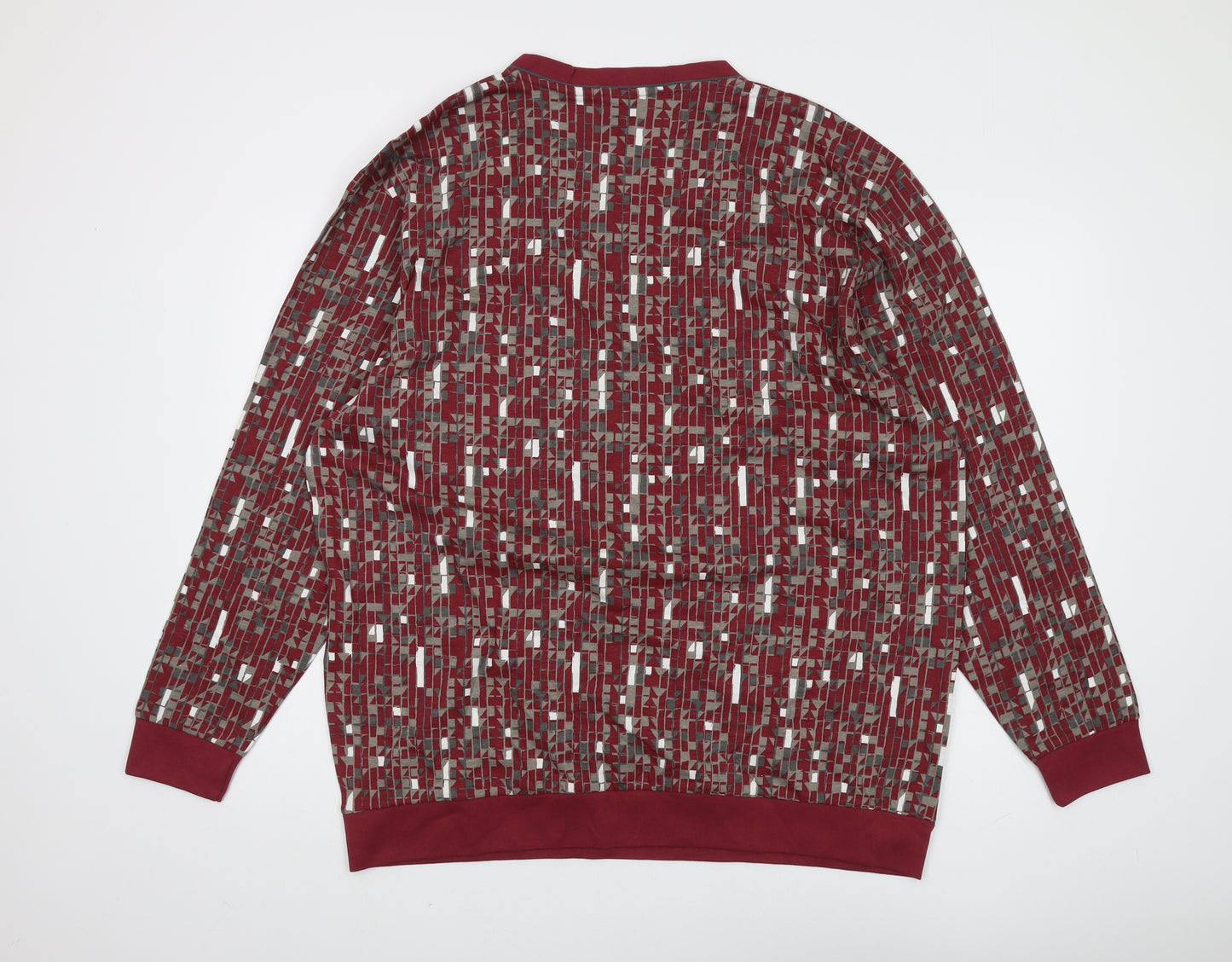 Wäschepur Men's Red Geometric Sweatshirt 48