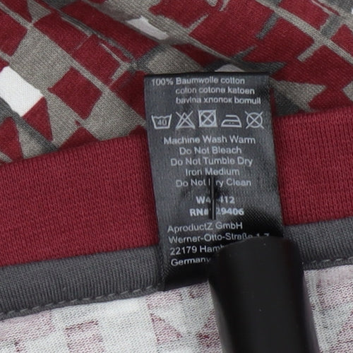 Wäschepur Men's Red Geometric Sweatshirt 48