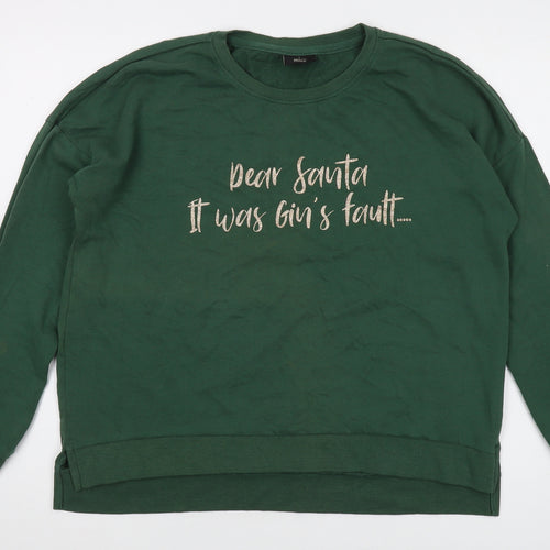 Only Women's Green Christmas Pullover Sweatshirt - L