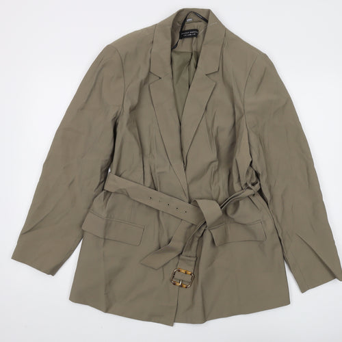 Dorothy Perkins Beige Women's Blazer UK 18 Belted