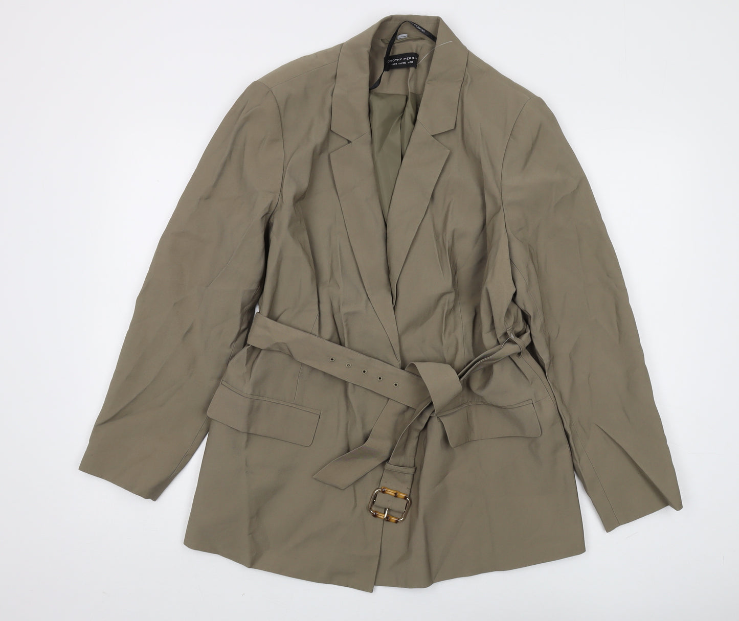 Dorothy Perkins Beige Women's Blazer UK 18 Belted