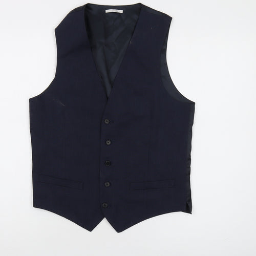 Marks and Spencer Men's Navy Suit Waistcoat, Size 36R, Regular Fit