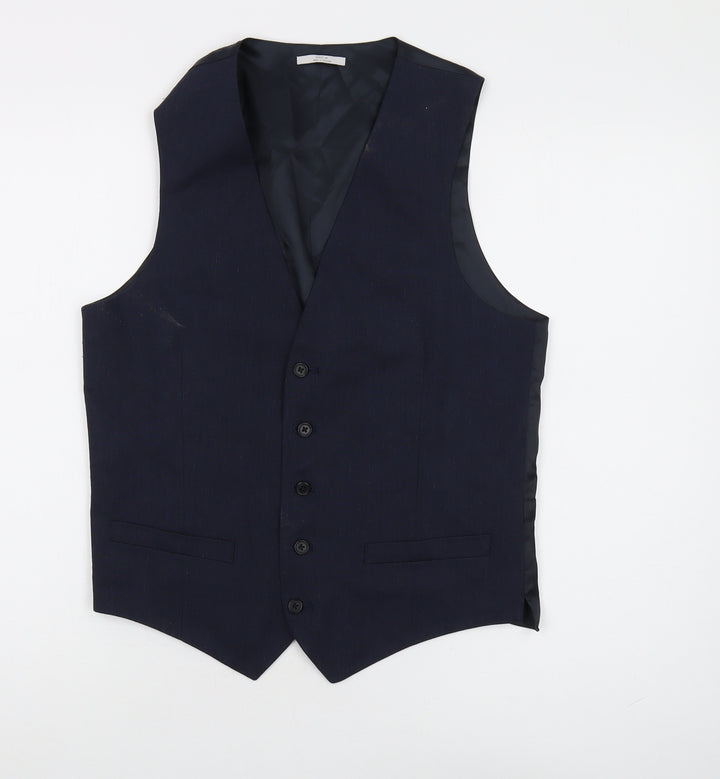 Marks and Spencer Men's Navy Suit Waistcoat, Size 36R, Regular Fit