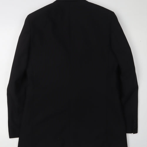 St Michael Men's Black Tuxedo Suit Jacket, 38R, Shawl Lapel