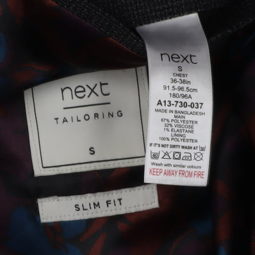 Next Men's Black Slim Fit Jacket 36-38R