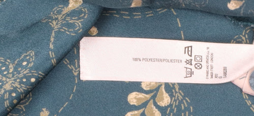 Marks and Spencer Women's Blue Floral Pyjama Set - Size 16
