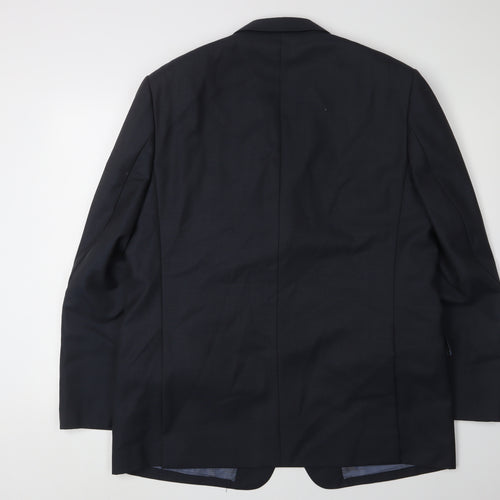 Marks and Spencer Men's Blue Wool Blazer, 44R Regular