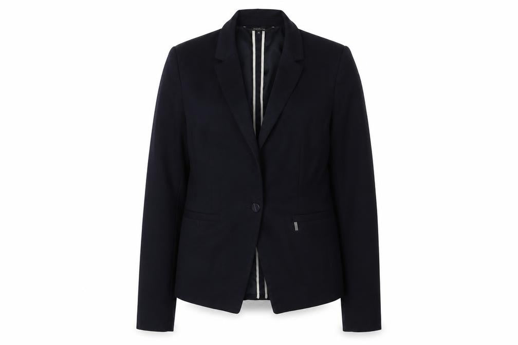 Front view of Next Women's Black suit jacket, size 8