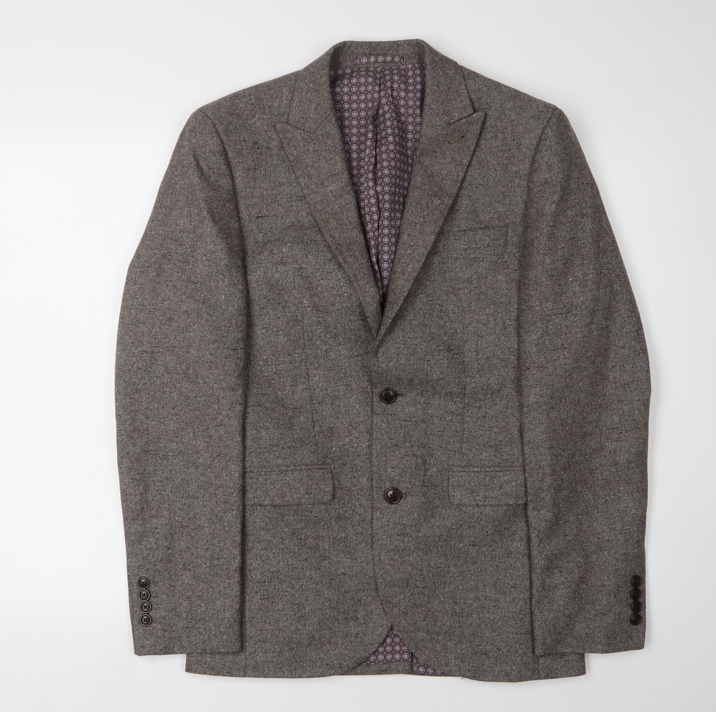 Next Men's Brown Slim Fit Blazer, Size 36R, Regular Length