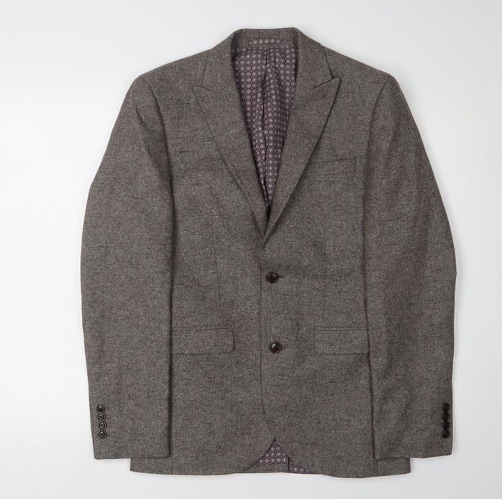 Next Men's Brown Slim Fit Blazer, Size 36R, Regular Length
