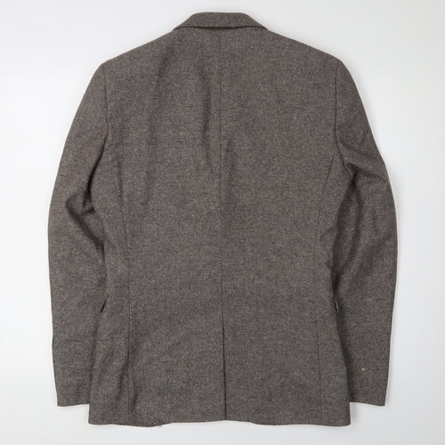 Next Men's Brown Slim Fit Blazer, Size 36R, Regular Length