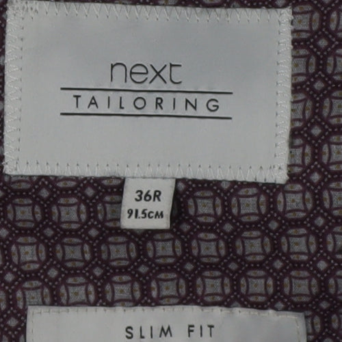 Next Men's Brown Slim Fit Blazer, Size 36R, Regular Length