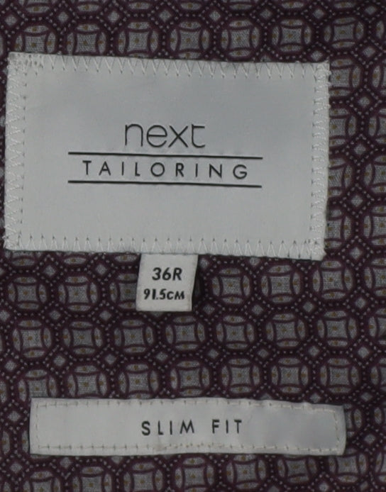 Next Men's Brown Slim Fit Blazer, Size 36R, Regular Length