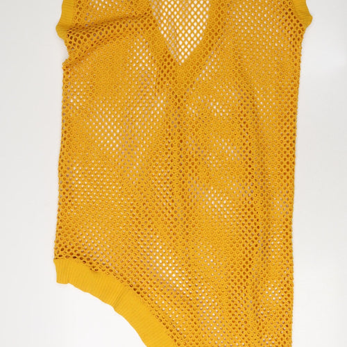 Zara Women's Yellow Asymmetric Tank Dress Size 12