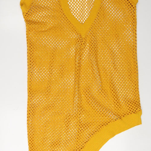 Zara Women's Yellow Asymmetric Tank Dress Size 12