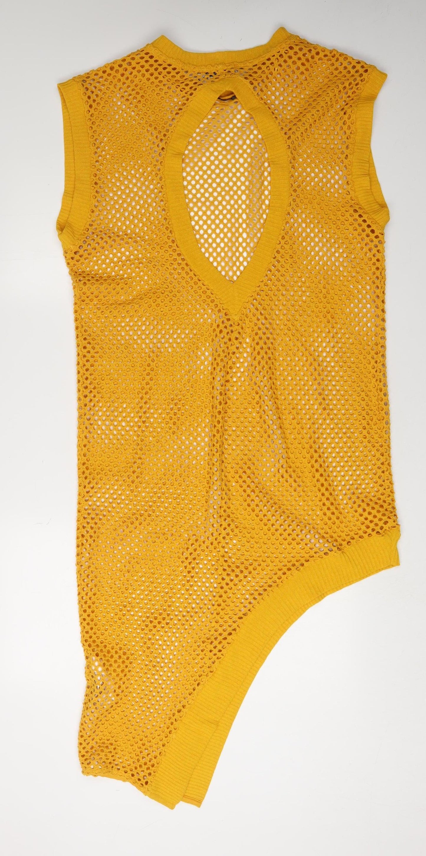 Zara Women's Yellow Asymmetric Tank Dress Size 12