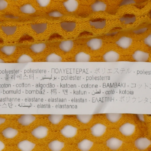 Zara Women's Yellow Asymmetric Tank Dress Size 12