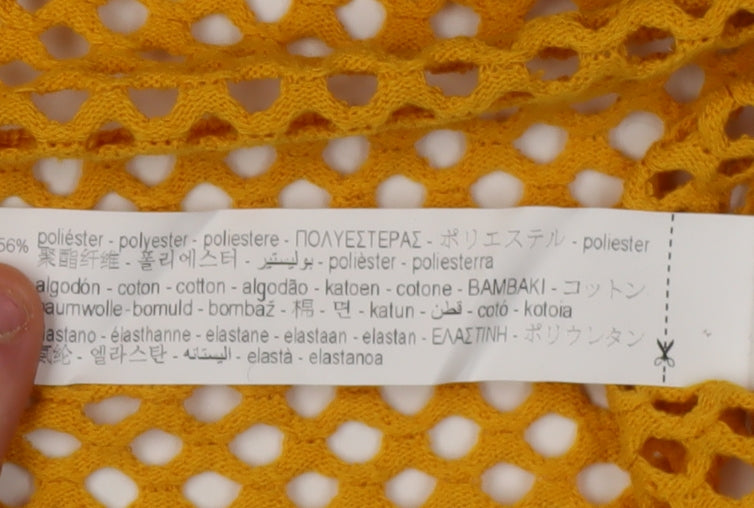 Zara Women's Yellow Asymmetric Tank Dress Size 12