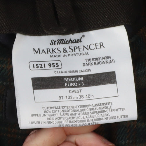 Marks and Spencer Men's Brown Jacket 38-40R Regular Fit
