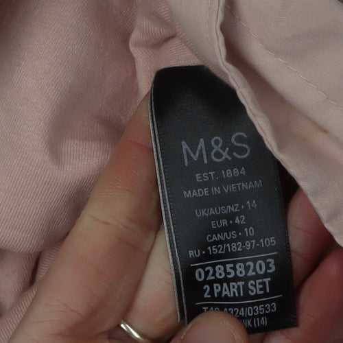 Marks and Spencer Women's Pink Mid-Length Jacket