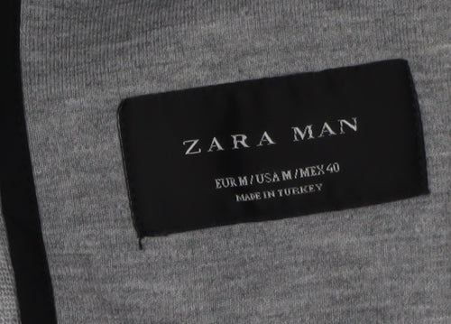 Zara Man Grey Blazer, Men's 40R Casual, Smart