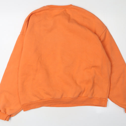 Bershka Women’s Orange Medium Sweatshirt, Michigan Graphic