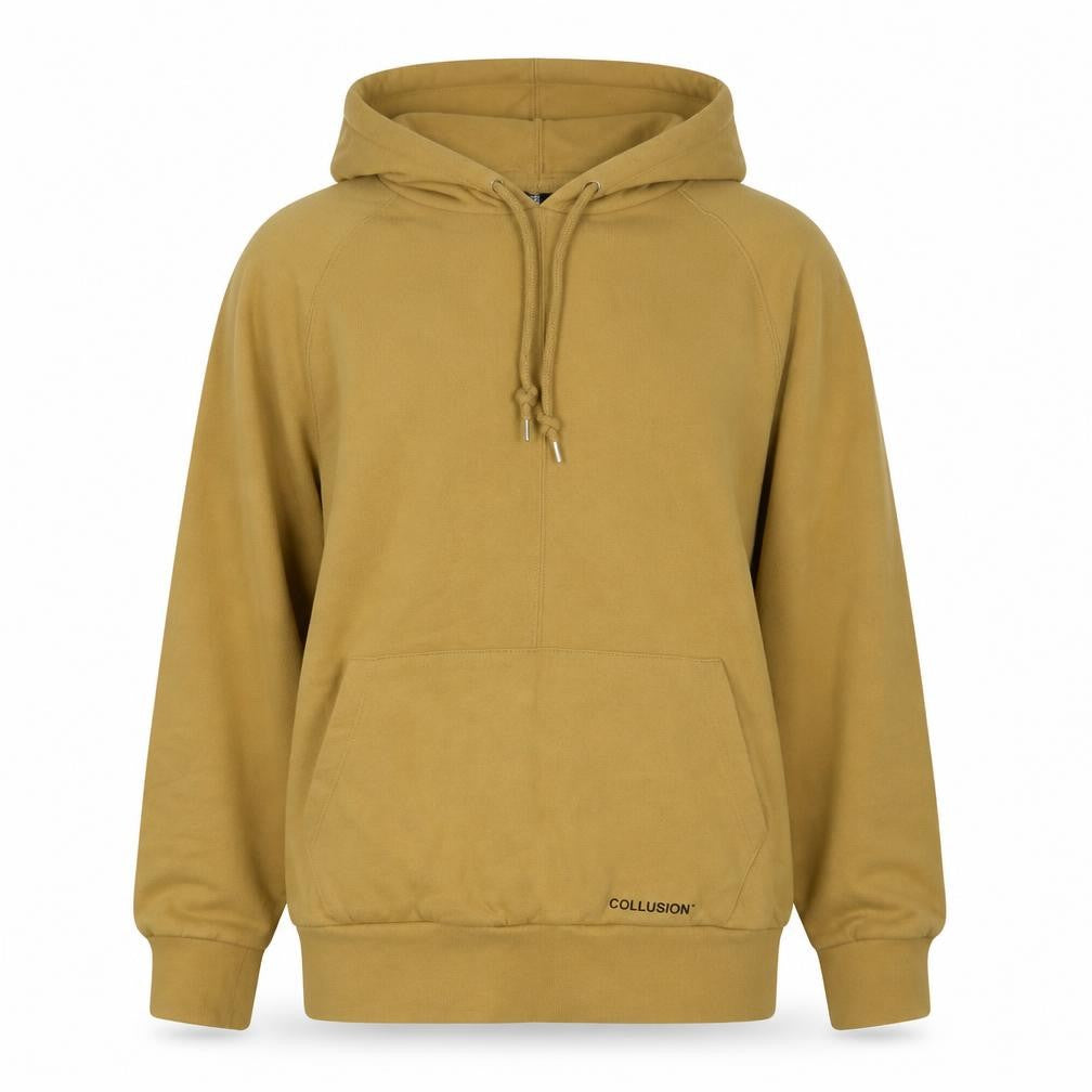 Front view of Collusion Brown unisex hoodie, size 6, great condition