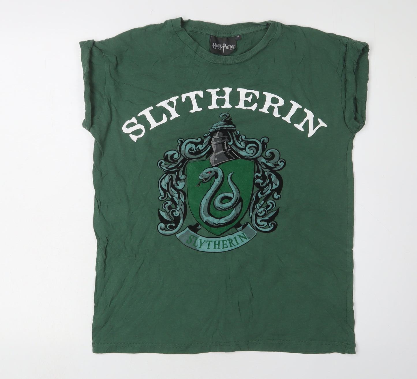 Harry Potter Slytherin Green T-Shirt, Unisex, Size 10
