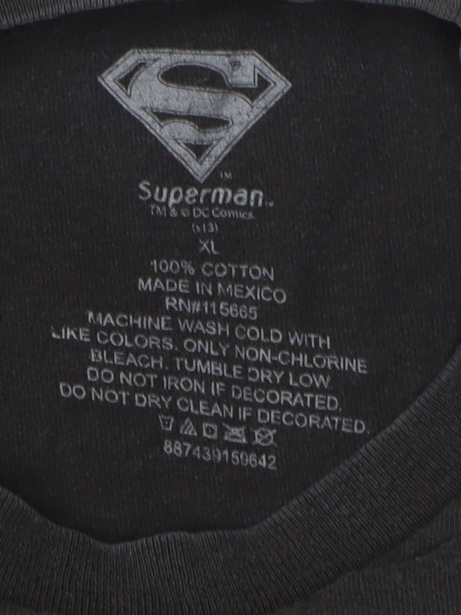 Superman Men's Black XL Graphic Print T-Shirt